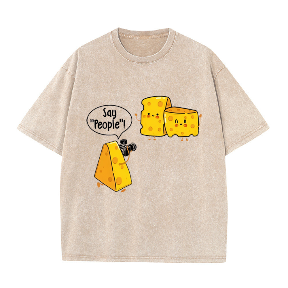 Vintage Fashion Photographers - 2026 빈티지 워시드 베이지 카툰 치즈