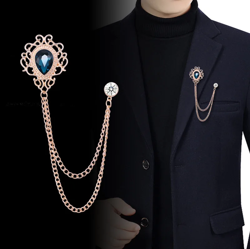 Vintage Fashion For Mens - 뉴 빈티지 태슬 체인 라인스톤 크리스탈