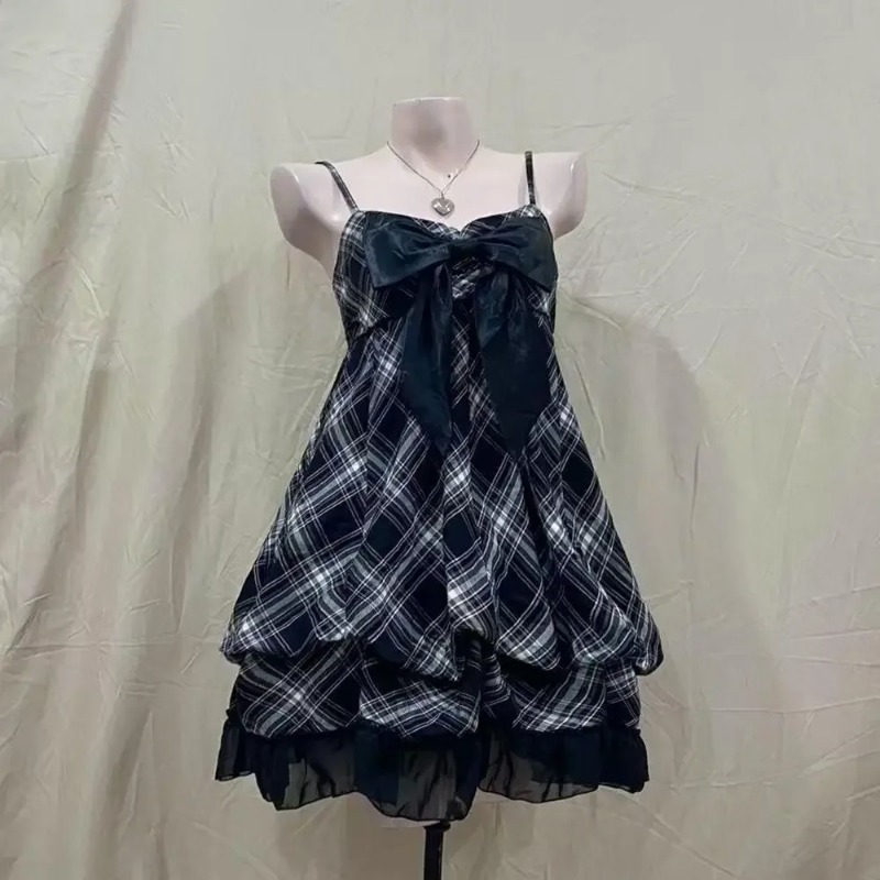 Vintage Fashion Pieces - 카와이 일본 로리타 투피스 세트 여성