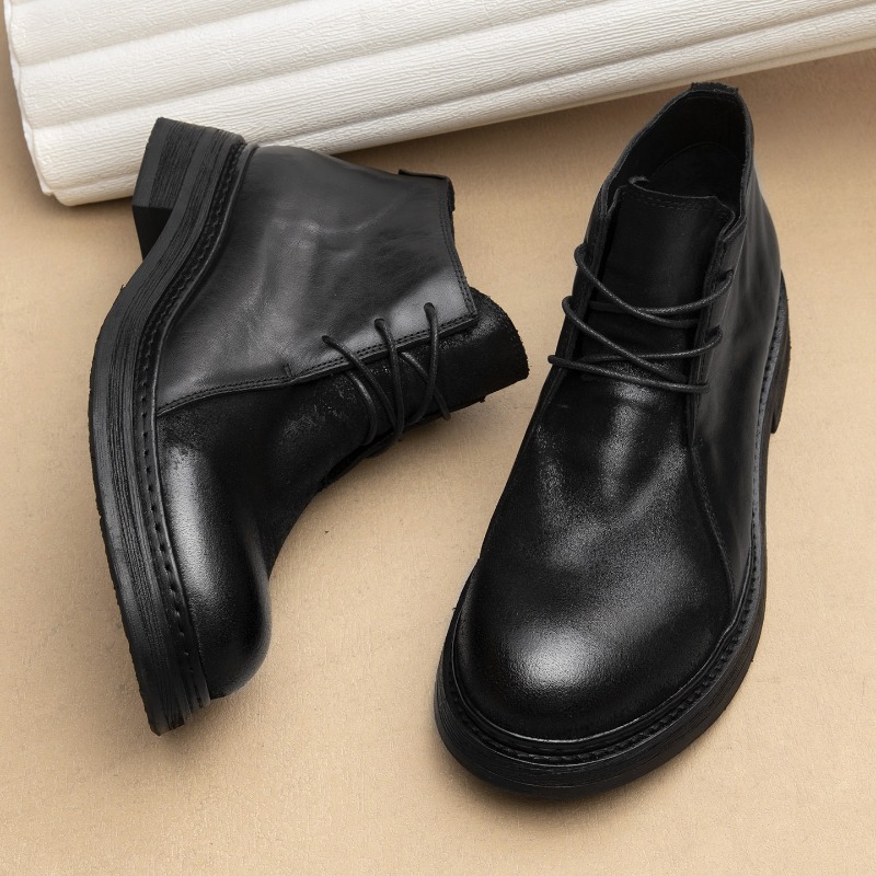Vintage Fashion For Mens - 빈티지 남성용 천연 가죽 부츠 럭셔리