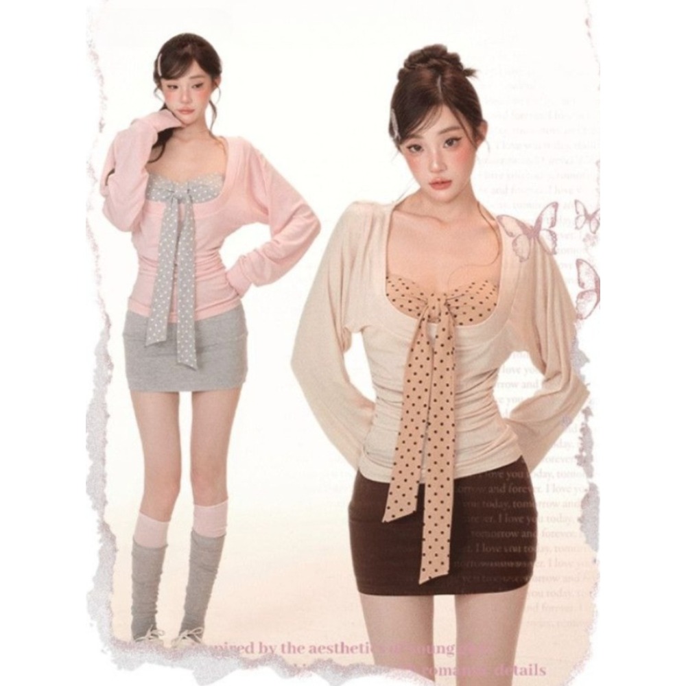 Retro Vintage Korean Fashion - 2026 봄 빈티지 블라우스 슈트 반팔
