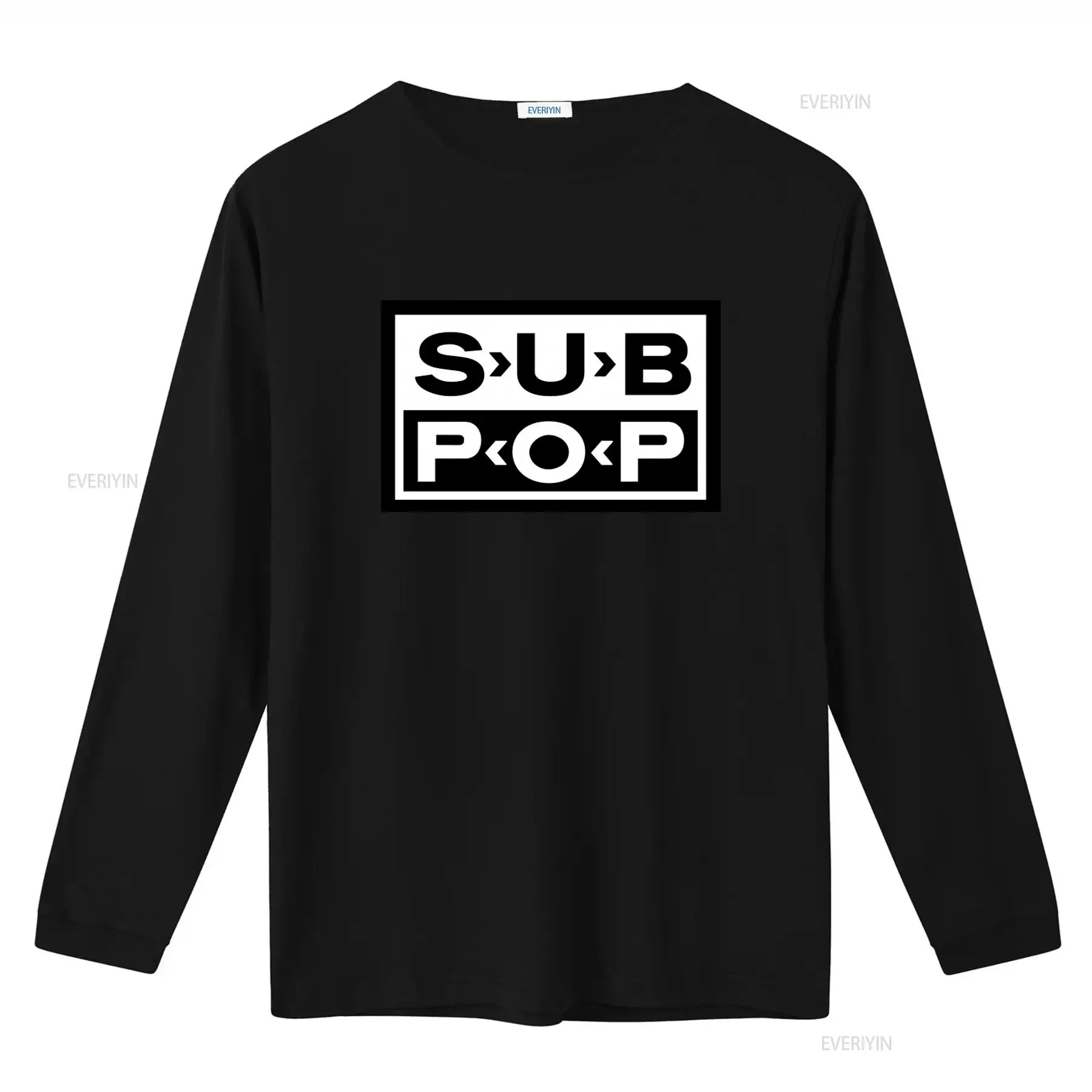 서브 팝 로고 티셔츠 블랙 화이트 프린트 레트로 스타일 - Vintage Fashion Logos 리뷰 및 가격