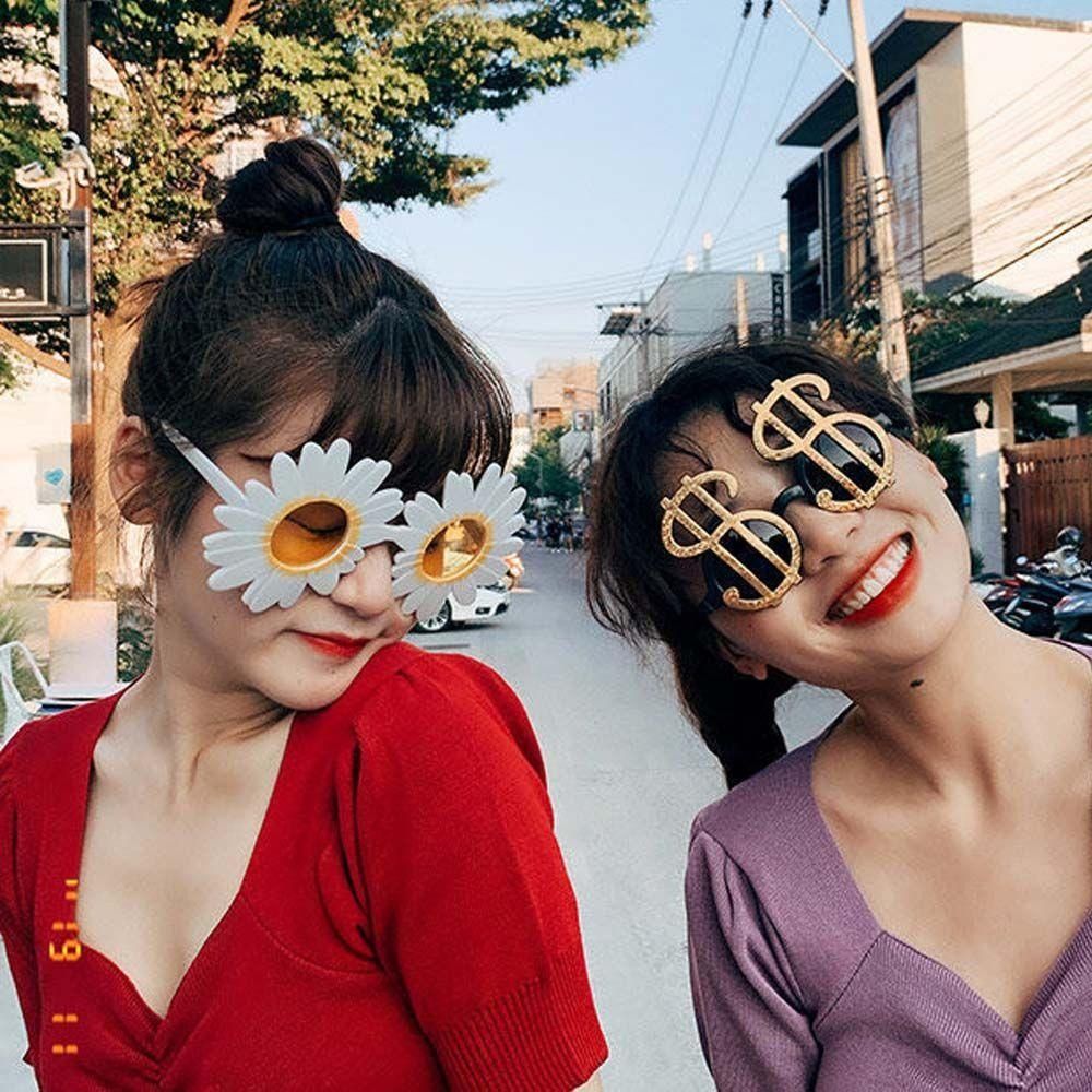 파티 용품 해바라기 모양 꽃 안경 사진 소품 안경 대형 - Vintage Fashion Photographers 리뷰 및 가격