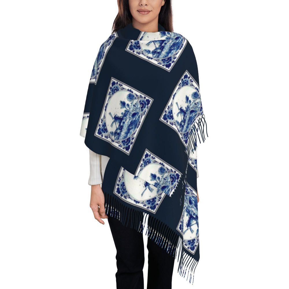 DUTCH BLUE DELFT 빈티지 풍차와 다리 프린 - Vintage Fashion Shop 리뷰 및 가격