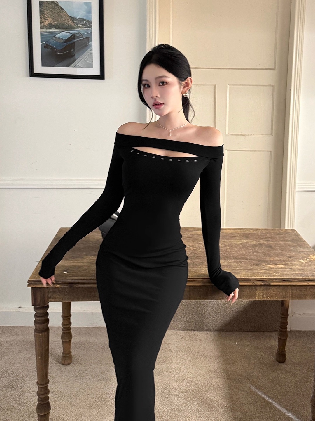 바디콘 드레스 로즈 여성 패션 포워드 트렌드세터 인플루 - Vintage Fashion Influencer 리뷰 및 가격
