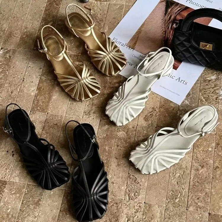 프랑스 스타일 빈티지 직조 토 샌들 2026 여름 신상 - Vintage Fashion Outfit 리뷰 및 가격