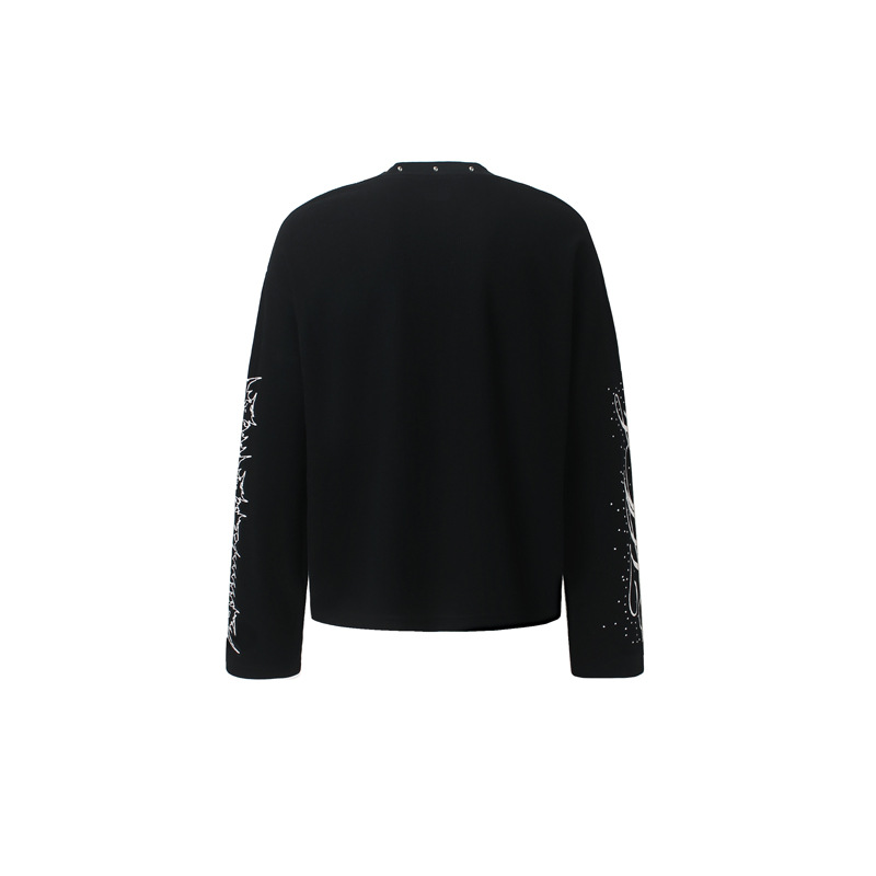 남성용 하이 스트리트 그래피티 티셔츠, 리벳 장식 패션 - Vintage Fashion For Mens 리뷰 및 가격