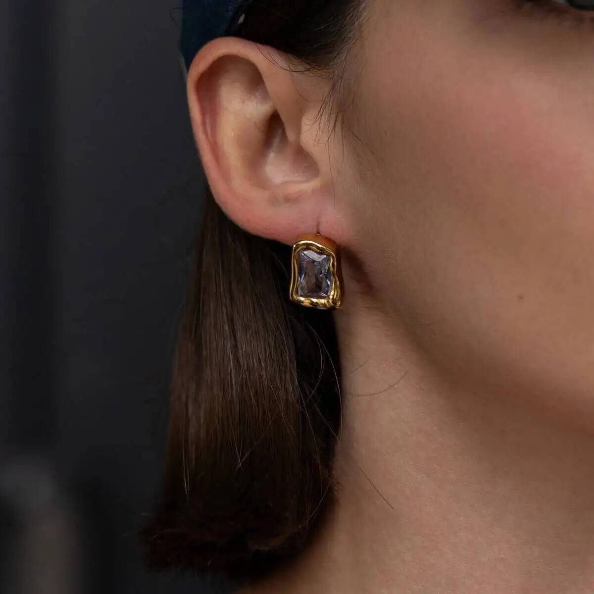 IngeSight.Z 절묘한 사각형 지르콘 18K 골드 - Z Vintage Fashion 리뷰 및 가격