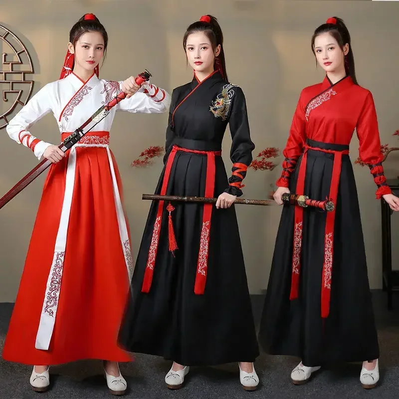 현대 Hanfu 여성 탑 스커트 2 조각 세트 남성 빈 - Vintage Fashion For Mens 리뷰 및 가격