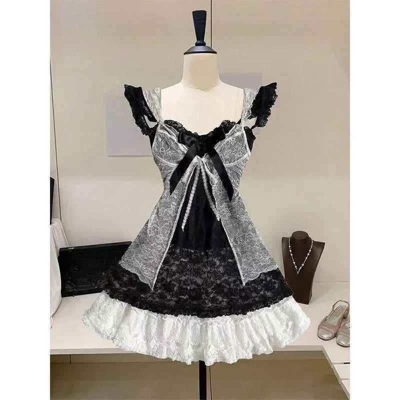 카와이 일본 로리타 투피스 세트 여성 빈티지 민소매 스 - Vintage Fashion Pieces 리뷰 및 가격