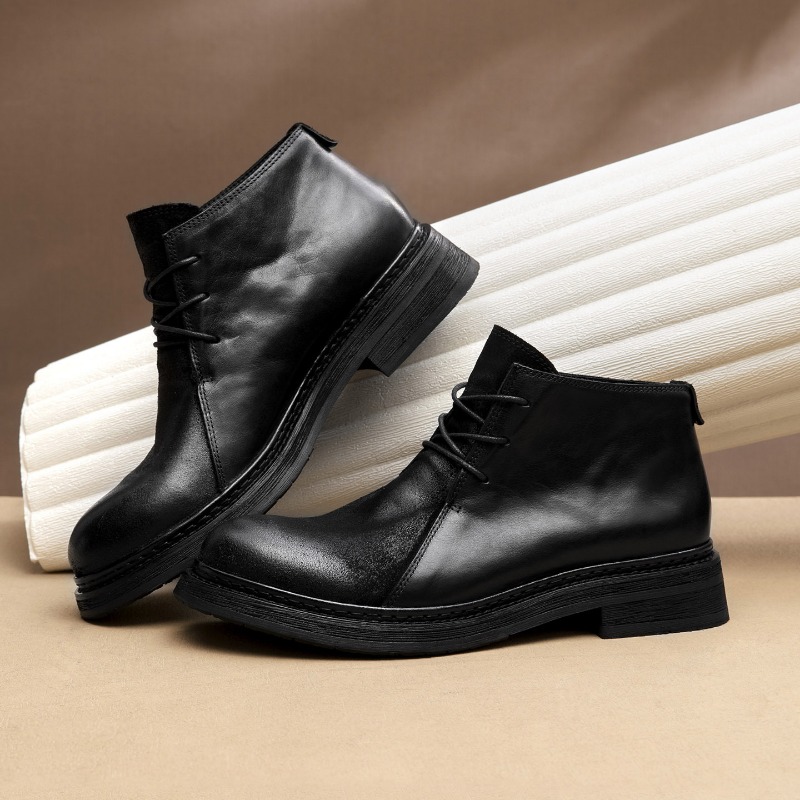 빈티지 남성용 천연 가죽 부츠 럭셔리 수제 2026 봄 - Vintage Fashion For Mens 리뷰 및 가격