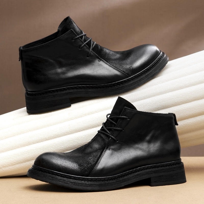 빈티지 남성용 천연 가죽 부츠 럭셔리 수제 2026 봄 - Vintage Fashion For Mens 리뷰 및 가격