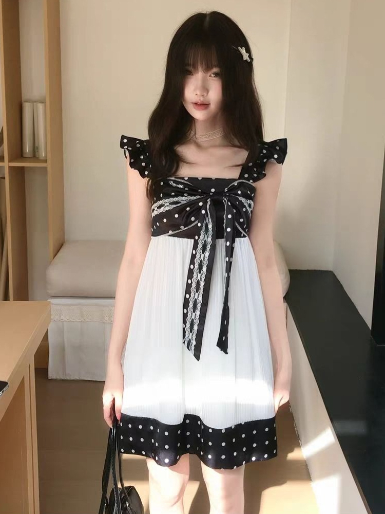 일본 빈티지 스위트 보우 디자인 미니 드레스 여성 시크 - Vintage Fashion Retro Outfit 리뷰 및 가격