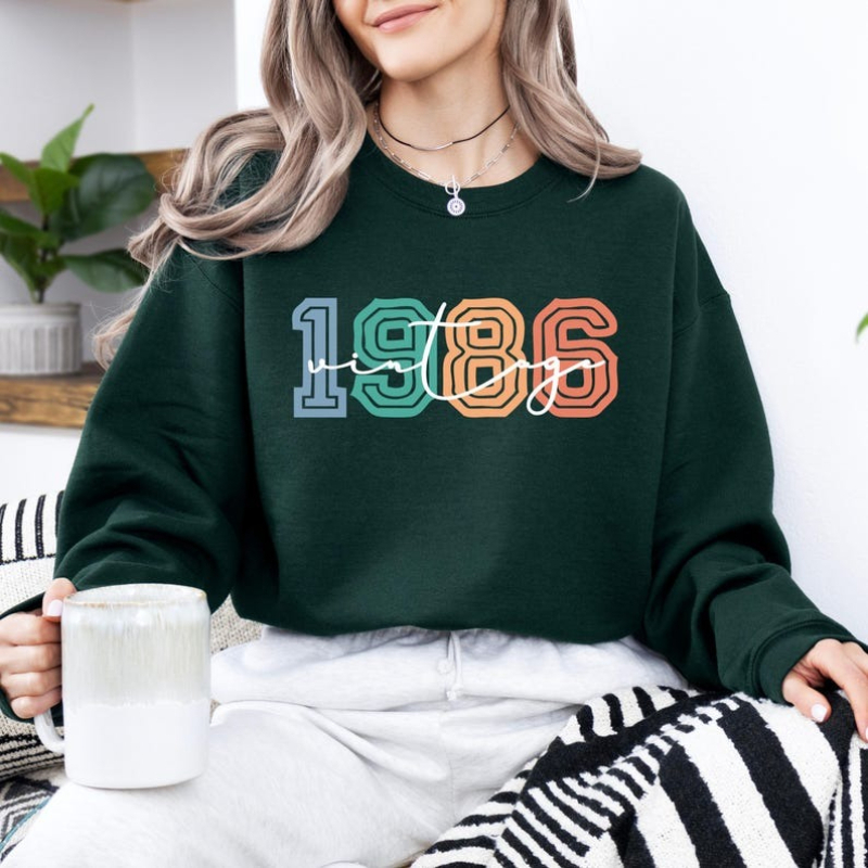 빈티지 1986 40번째 생일 겨울 패션 스웨트셔츠 레 - Vintage Fashion Retro Outfit 리뷰 및 가격
