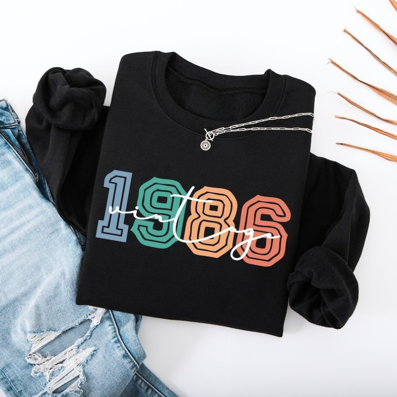 빈티지 1986 40번째 생일 겨울 패션 스웨트셔츠 레 - Vintage Fashion Retro Outfit 리뷰 및 가격
