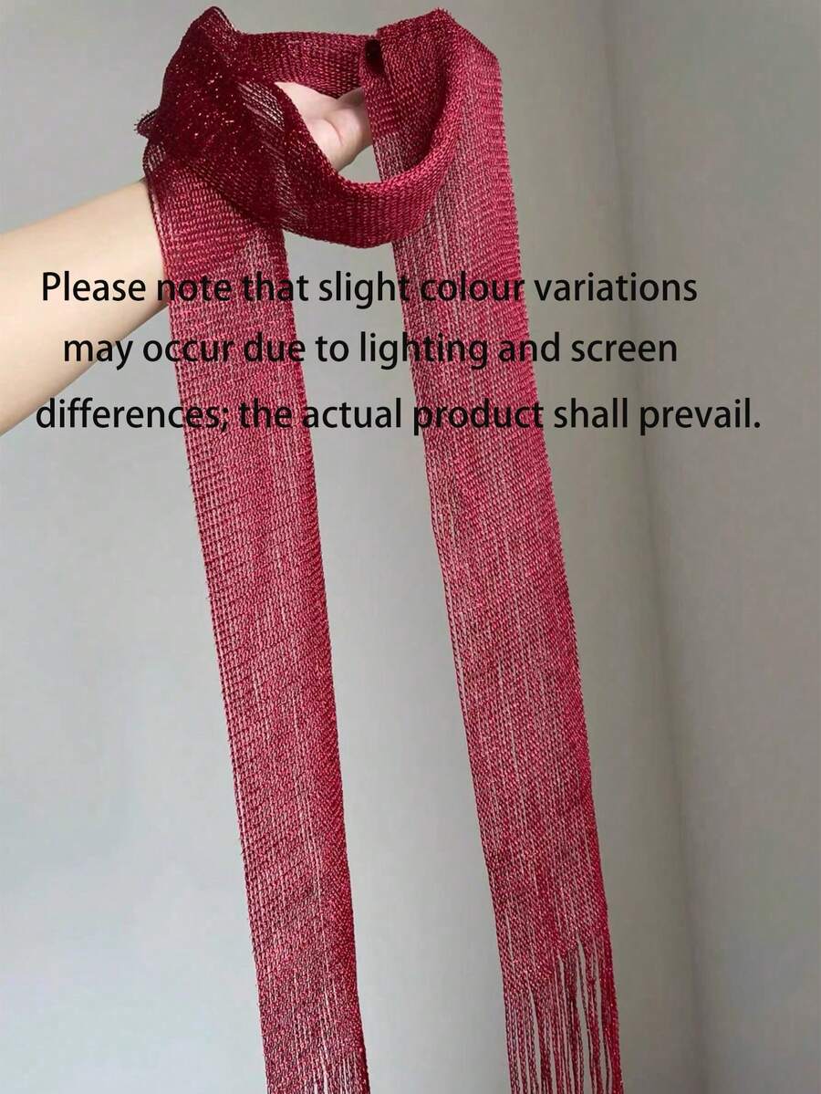 1pc 빈티지 독특한 다계절 다용도 리본 태슬 스카프, - Vintage Fashion Outfit 리뷰 및 가격