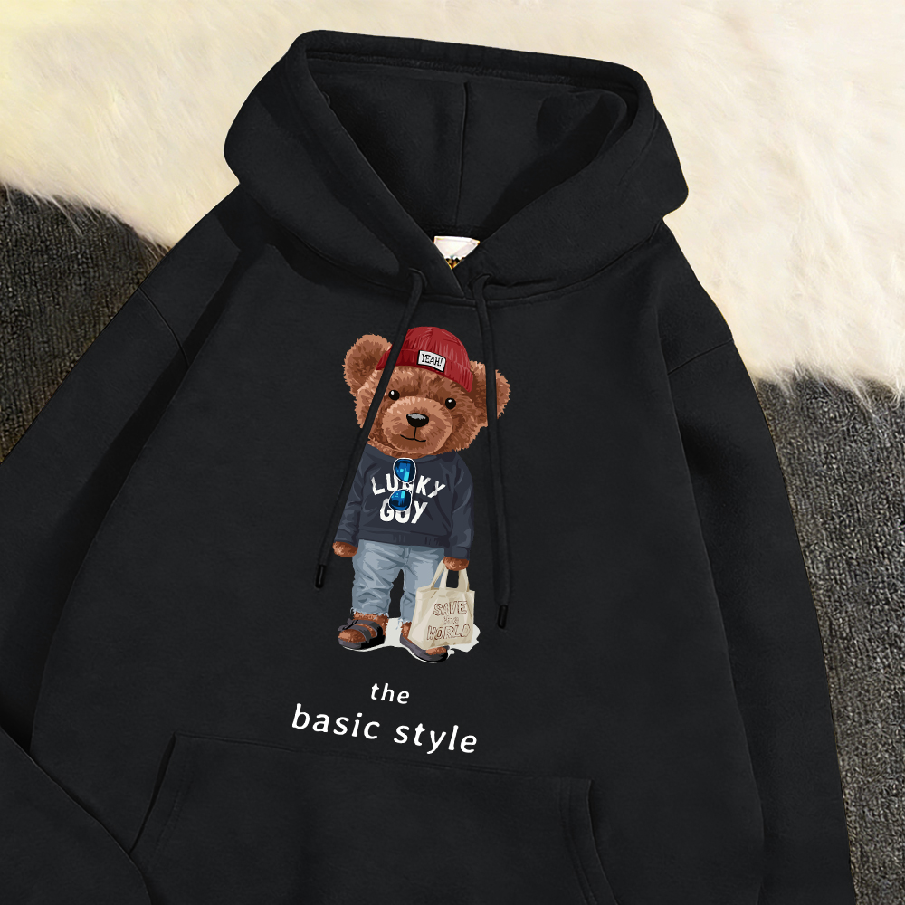 만화 곰 남성용 기본 의상 레트로 스웨트셔츠 플리스 루 - Vintage Fashion Retro Outfit 리뷰 및 가격